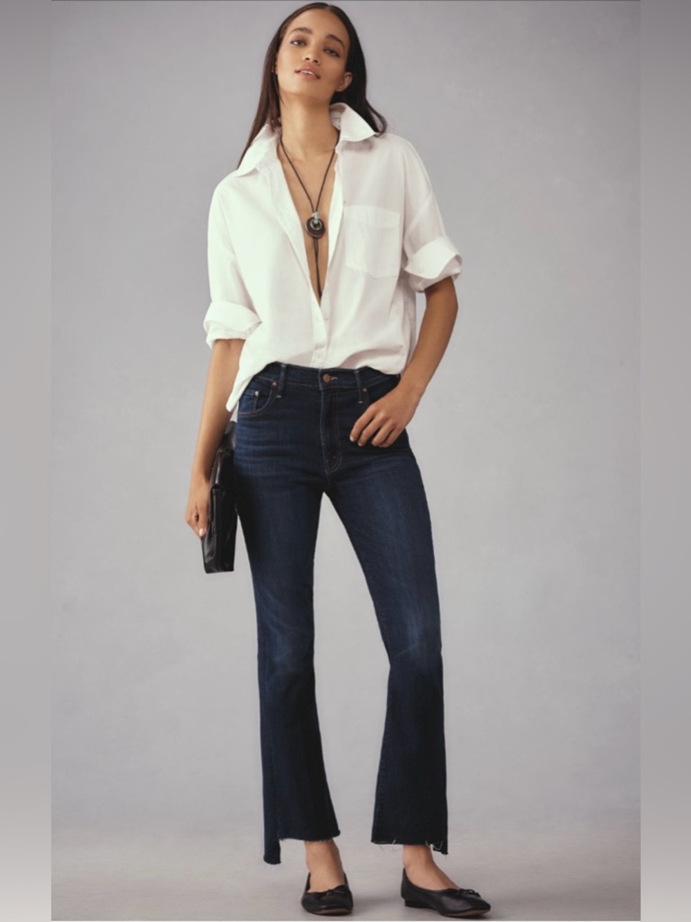 NWT MOTHER THE INSIDER CROP STEP FRAY JEAN COLOR OFF LIMITS SIZE 29P - Picture 7 of 12